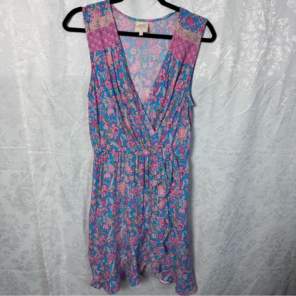PLENTY by Tracy Reese Floral Sleeveless Dress in Blue and Pink